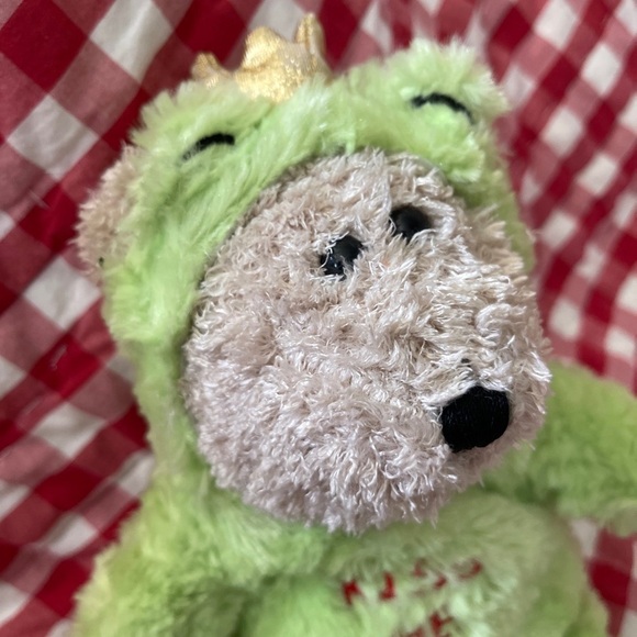2004 Starbucks “Kiss Me” Plush Bright Green Bearista Teddy Bear - Picture 2 of 8
